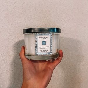 New Olivia Blake 3 wick candle Sapphire Rose 11oz